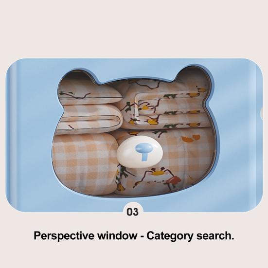 Yousheng Stackable Storage Bin with Lid Foldable Storage Box with Door And Casters Collapsible Rolling Organizer for Bedroom Closet Living Room