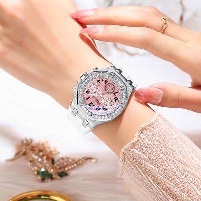 New Fashion Watch TPU Strap Women Wristwatches Simple Casual Ladies' Dress Quartz Clock Relogio Feminino