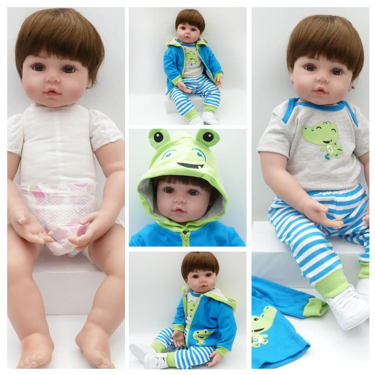 Кукла реборн BZDOLL Alive 47 см с телом из мягкой ткани (Мягкая силиконовая конечность) — фото 4