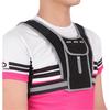 Running Vest Phone Holder Reflective Vest with 2 Shoulder Pockets & Front and Back Pocket Adjustable Waistband Running Vest for Men and Women