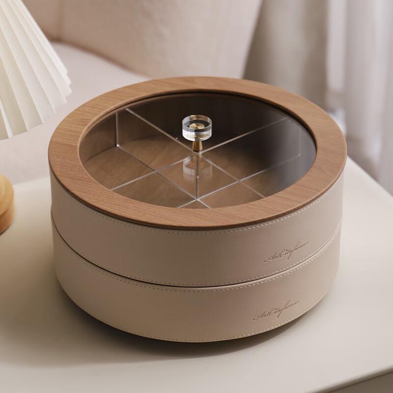 Light Luxury Double-Layer Dry Fruit and Snack Plate