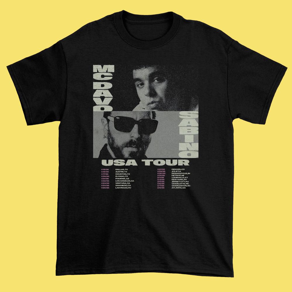 MC Davo Tour 2026 Black Cotton Shirt Full size S-5XL H261 Unisex T-Shirt XXXXL