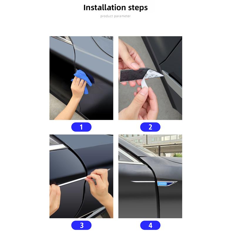 Honda Metal Stickers 2Pcs Car Body Decoration Stickers For Honda Civic FIT Accord Prelude CRV 5th City CRZ CRX Jazz HRV Pilot