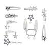 10lots Eye Catching Lattice Star Hairpin Children Cartoon Unisex Hair Clip for Everyday Use