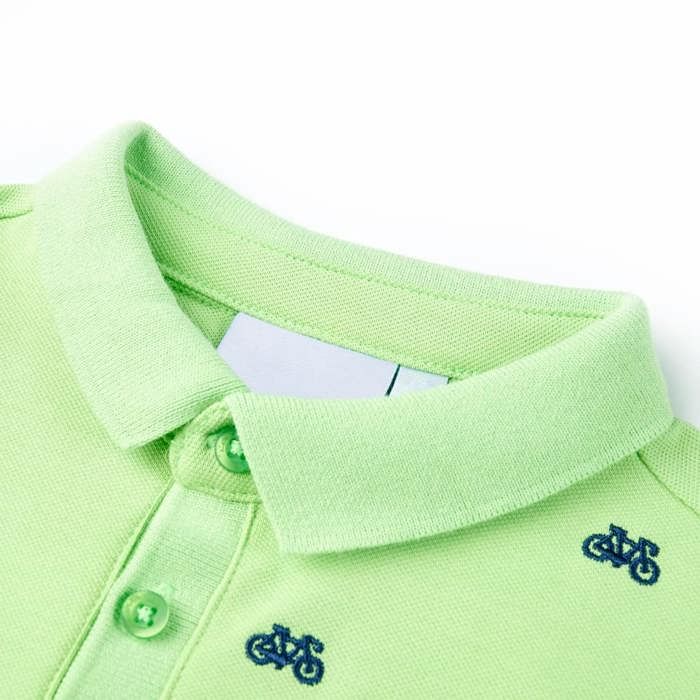 Polo pour enfants vert fluo 92/104/116/128/140