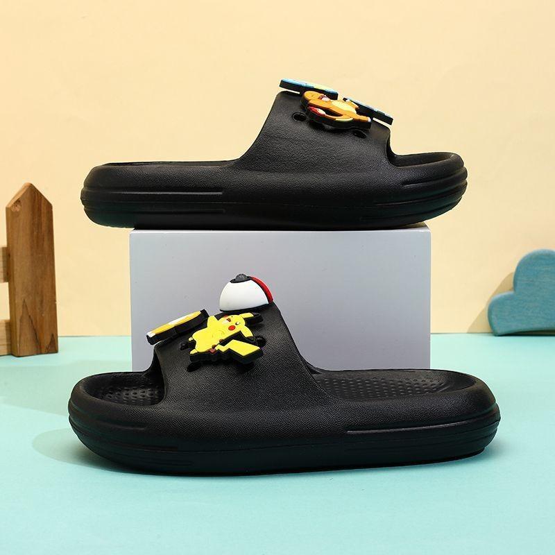 Safe And Trendy Nonslip Slippers For Kids With Engaging Pikachu Design For Home Wear
