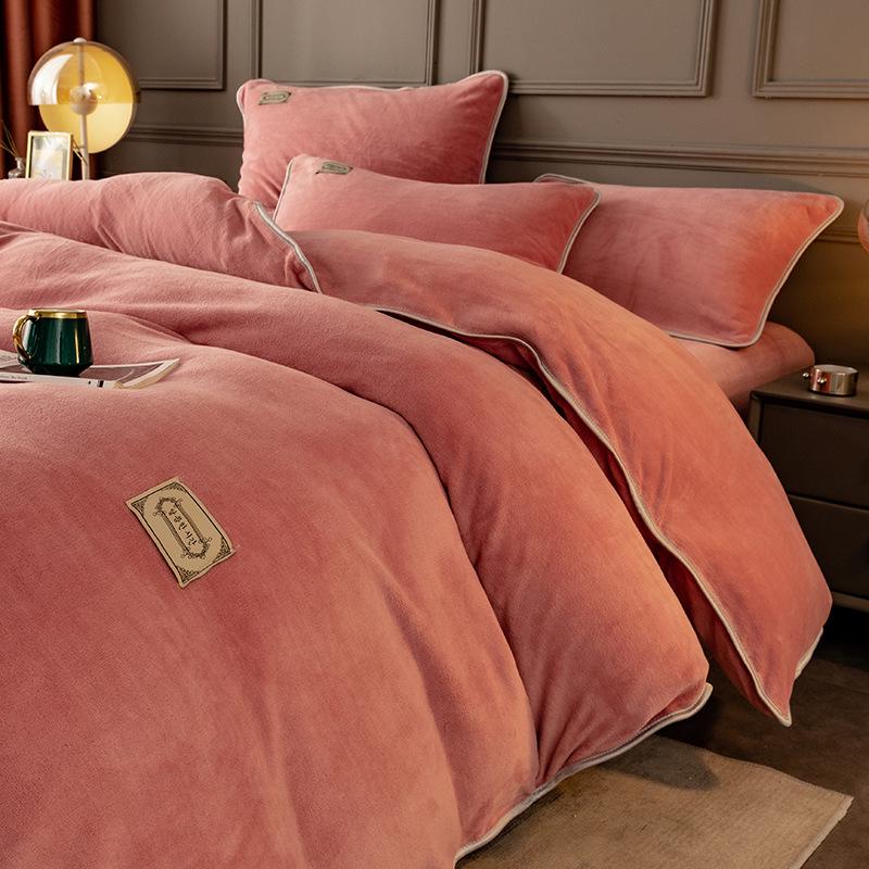 Korallfleece Milchsamt Bettbezug, Einzel 150x200cm, Winter Warm Verdickt.