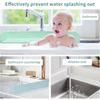 Kids Silicone Bathtub Side Storage Tray Anti-Splash Guard Bath Toy Organizer Rack