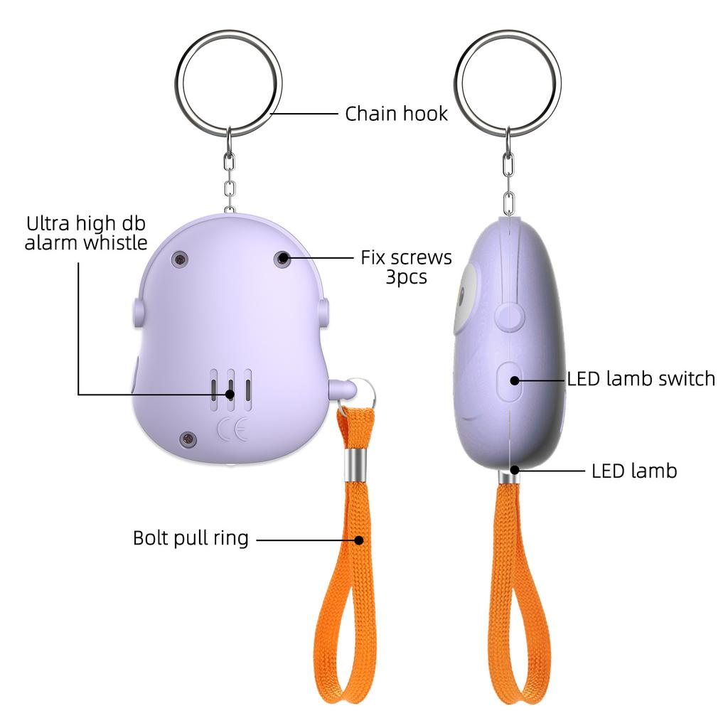 Cute Personal Safety Alarm Keychain for Women Kids Children Elderly 130dB Loud Portable SOS Emergency Device Self Defense Tool 3