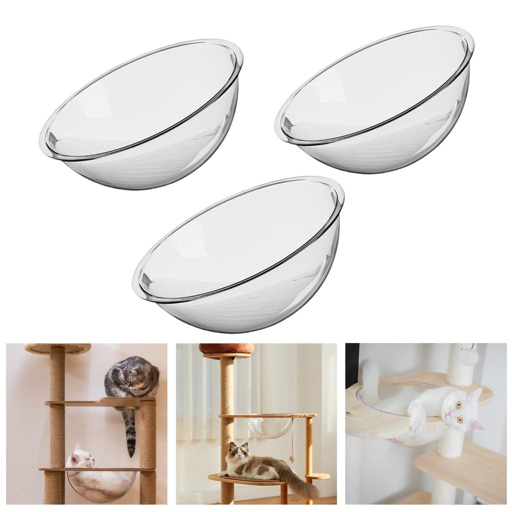 Clear Capsule Cat Bed Nesting Bed Universal Transparent Cat Supplies Transparent Cat House Cat Bed for Playing Lounging Kitty