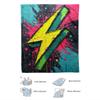 Comfortable Lightning Pattern Fleece Blanket - Soft High-Definition Digital Print All-Season Throw,  Polyester, Machine Wash