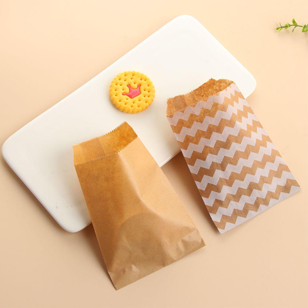 Birthday Baking Wave Dot Pastry Tool Packing Pouch Kraft Paper Bag Popcorn Bag Candy Biscuit Bags