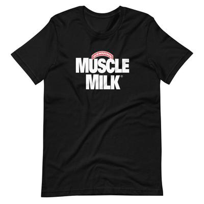 Muscle Milk Fitness Bodybuilding Schwarzes T-Shirt
