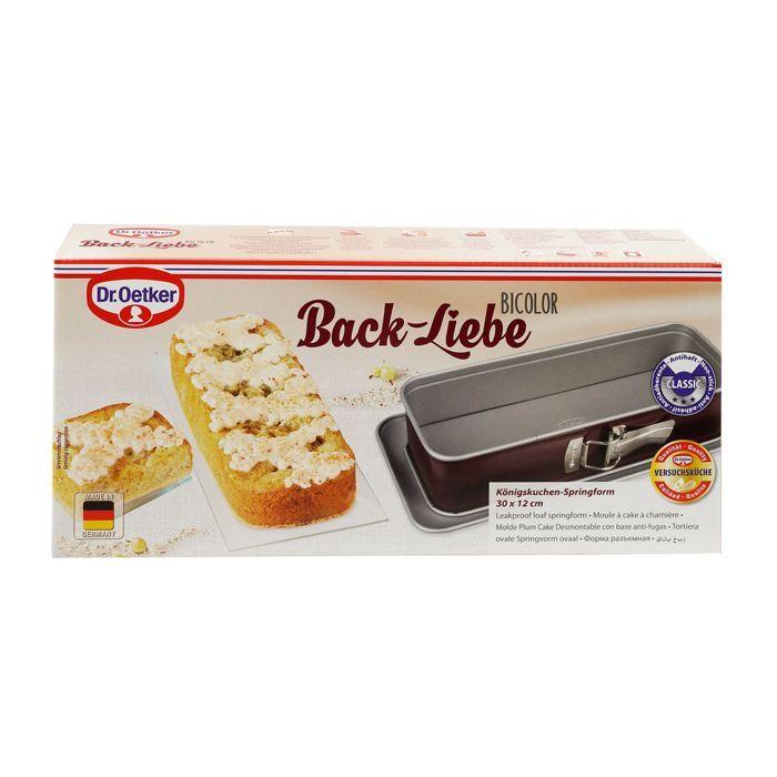 Lot de 2 moules a cakes a charniere - DR oeTKER - Back-Liebe Bicolor - 30 cm