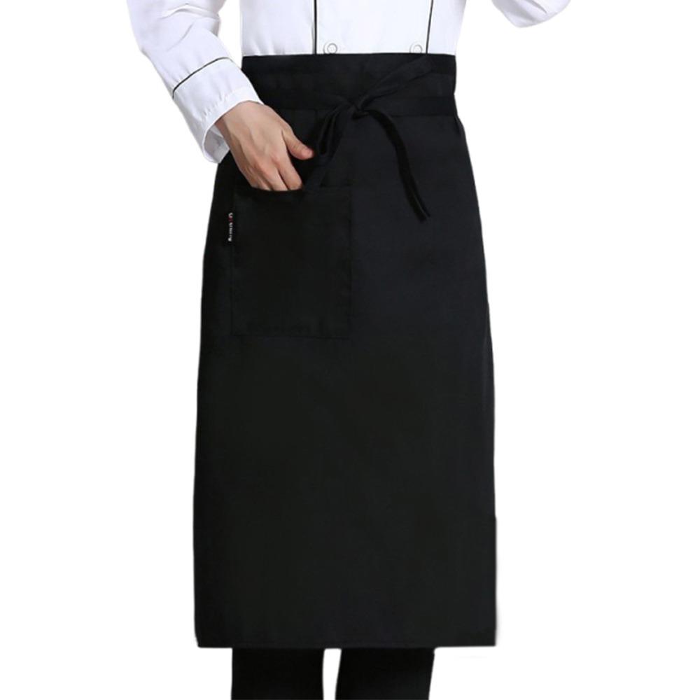 Unisex Waist Apron Black Short Half Waist Apron Fashion Short Apron  Chef