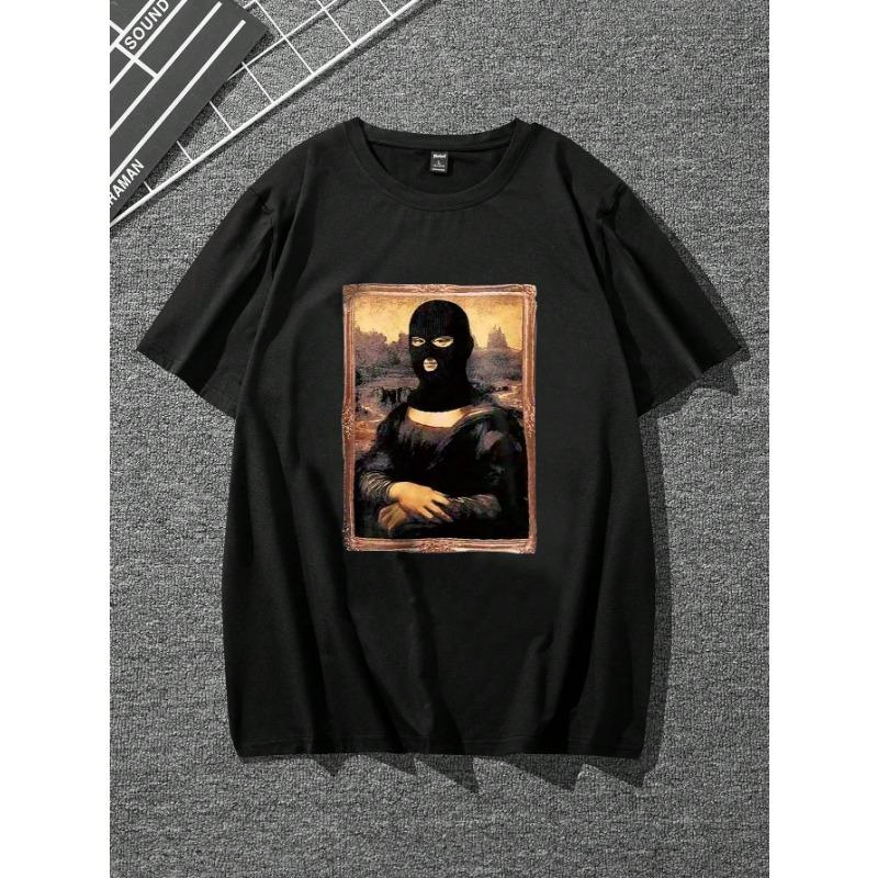 

Футболка с коротким рукавом для лета Новая Повседневная для поездок Универсальная с круглым вырезом Футболка с коротким рукавом 5XL чёрный