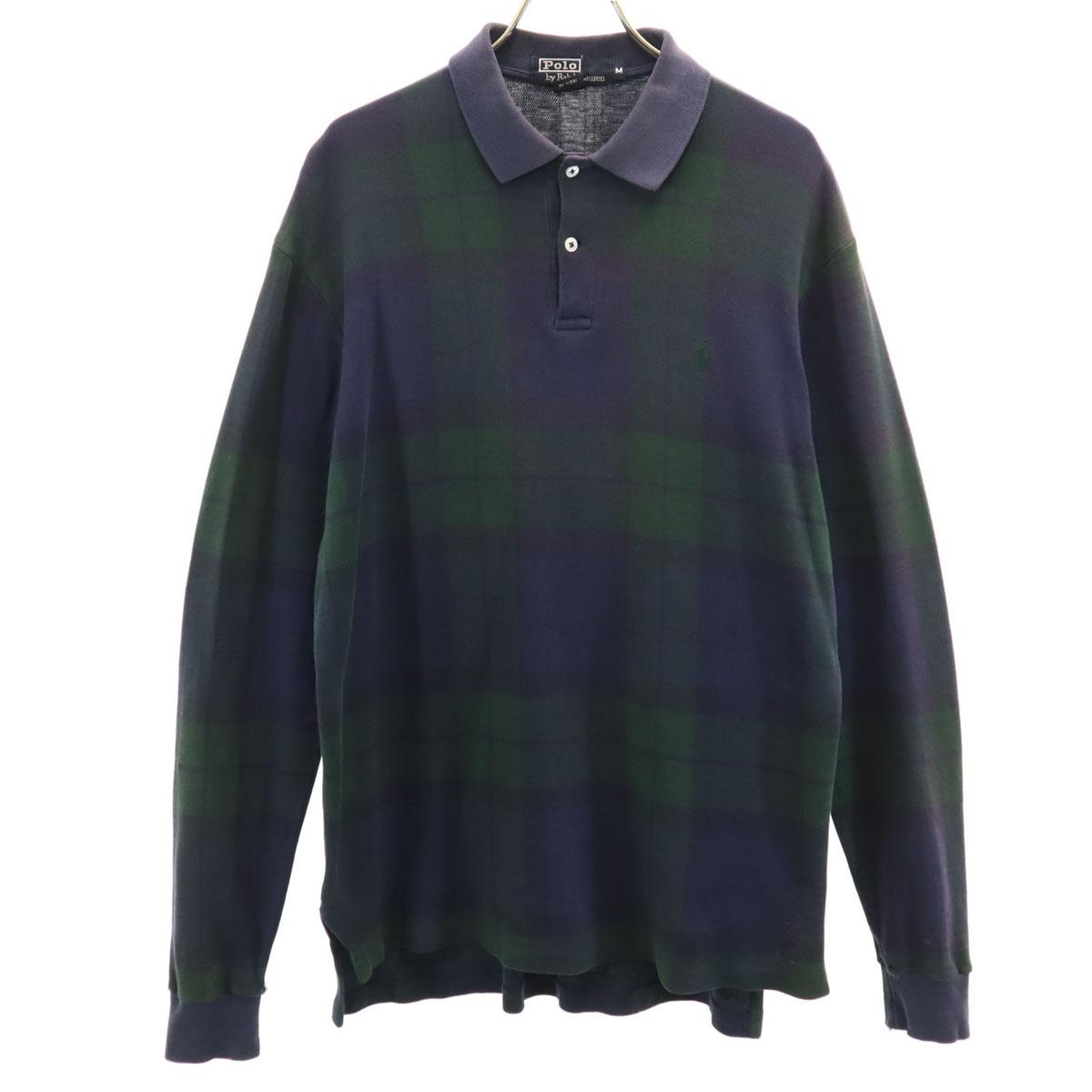 

Polo by Ralph Lauren Made in USA Blackwatch Check Pattern Long sleeve Polo shirt Men s Used