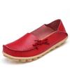 2025 Plus Size Women's Shoes, Two-layer Cowhide Mother Shoes, Casual and Versatile Single Shoes, Comfortable Bean Women's Shoes