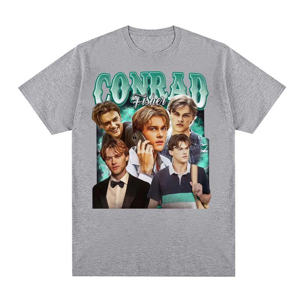 Y2K Oberteile Team Conrad Fisher Trendy Film Grafik Baumwolle Druck T-Shirts Herren Vintage Übergroß Bequem Hohe Qualität Unisex