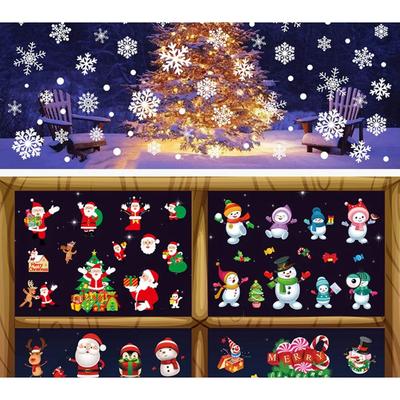 New Christmas Static Stickers for Hotels, Shopping Malls, Windows, Christmas Decorations, Elderly Stickers