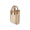 Tory Burch T Monogram Iconic Geometric Style Double T Logo Jacquard Leather Tote Bag Unisex Tote Bags Light-Brown 87146-371
