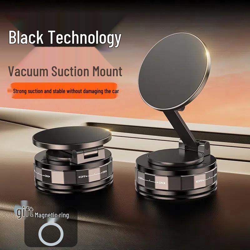 

Foldable Magnetic Car Phone Holder with Vacuum Suction Metal Type T30 чорний