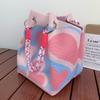 1pc Geometric Handbag Striped Pattern Tote with Removable Strap, Foldable Bucket Bag, Sports Style for Occasions, Travel, and Daily Use