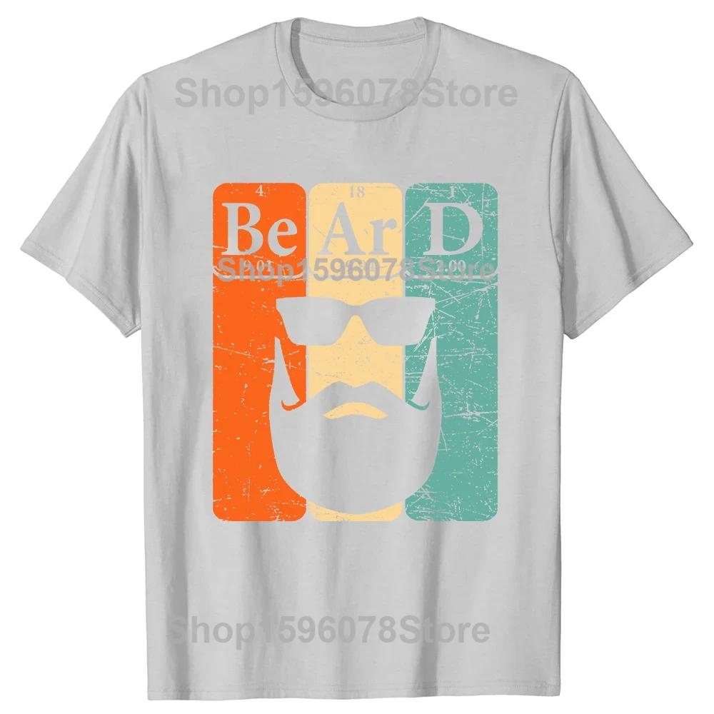 Funny Beard Periodic Table Bearded Man Vintage T Shirts Summer Cotton Streetwear Short Sleeve Birthday Gifts Tshirt Men