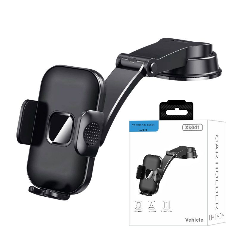 Baitong Folding Suction Cup Car Mount New Universal Support for Navigation In-Car Air Vent Phone Holder Black