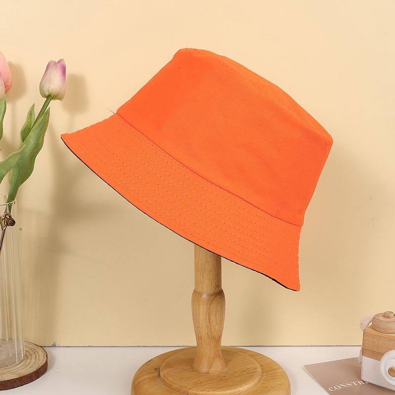 Spring and autumn candy color simple light plate solid color double-sided fisherman hat suitable for men and women daily leisure