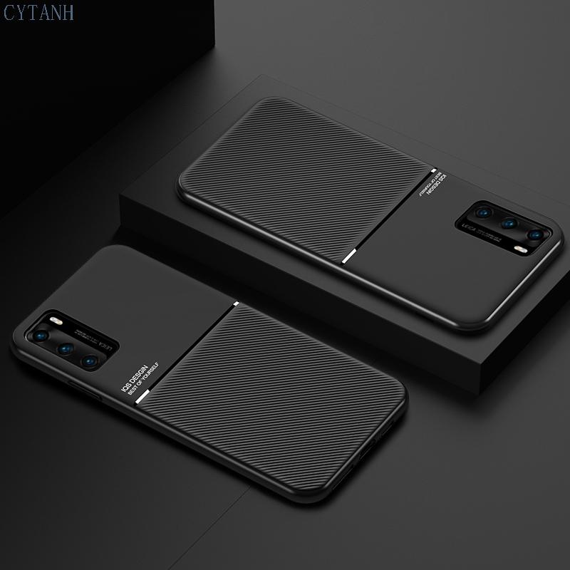Car Magnetic Holder Case For Huawei P40 ANA-AN00 ANA-TN00 ANA-NX9 ANA-LX4 Soft Silicone Shockproof Coque Cover For Huawei P40
