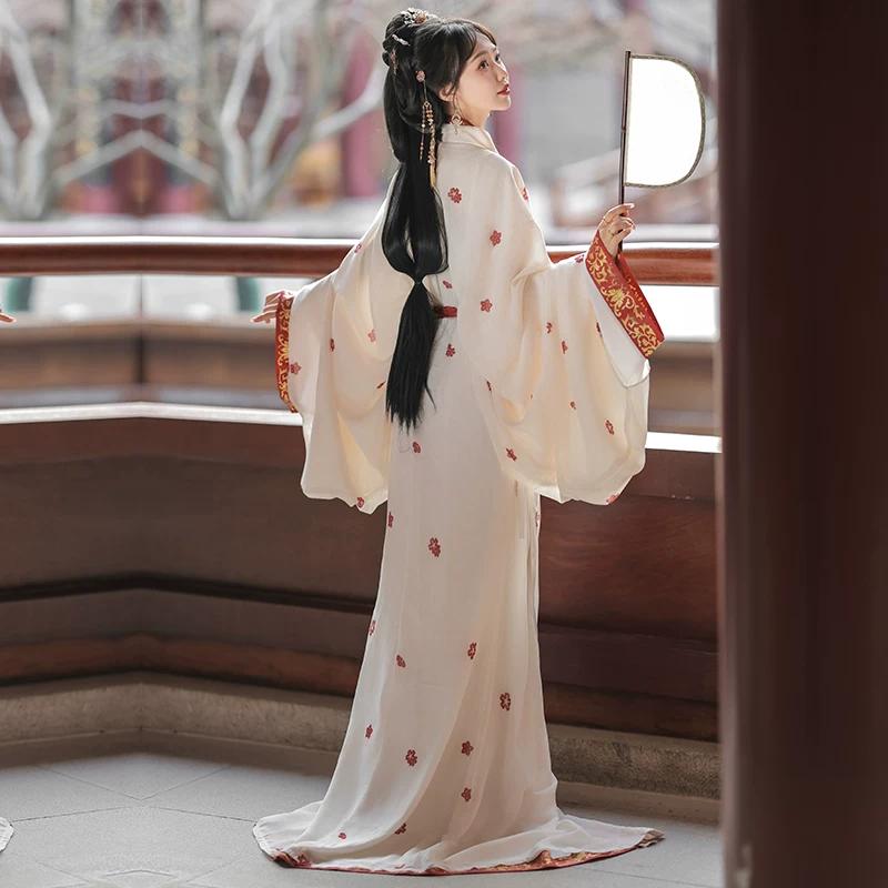 Chinese Style Warring States Robe Daily Adult Hanfu Women's Tail Large Volume Suit