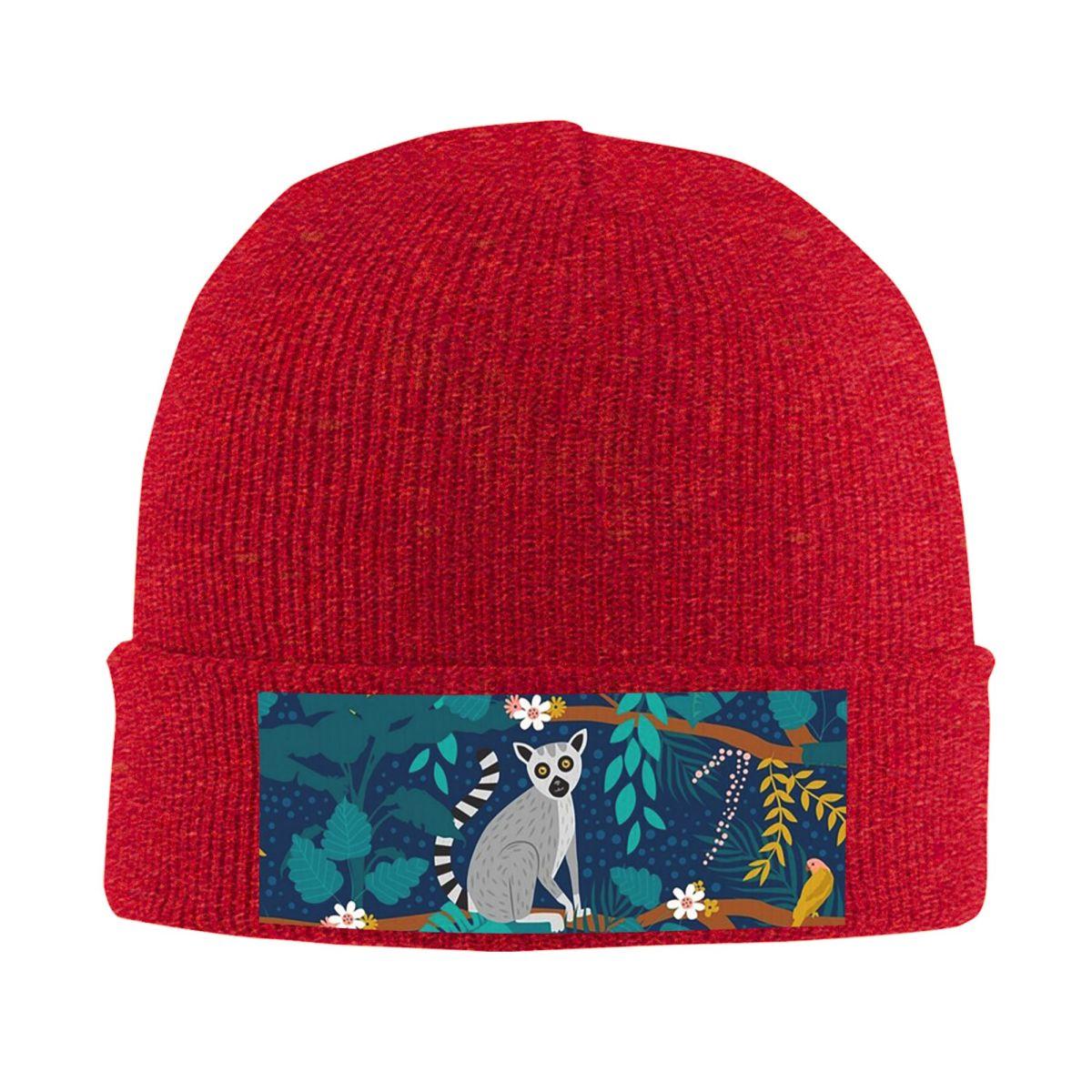Lemurs In A Blue Jungle Warm Knitted Cap Winter Knit Bonnet Hat Skullies Beanies Hip Hop Caps for Unisex One Size
