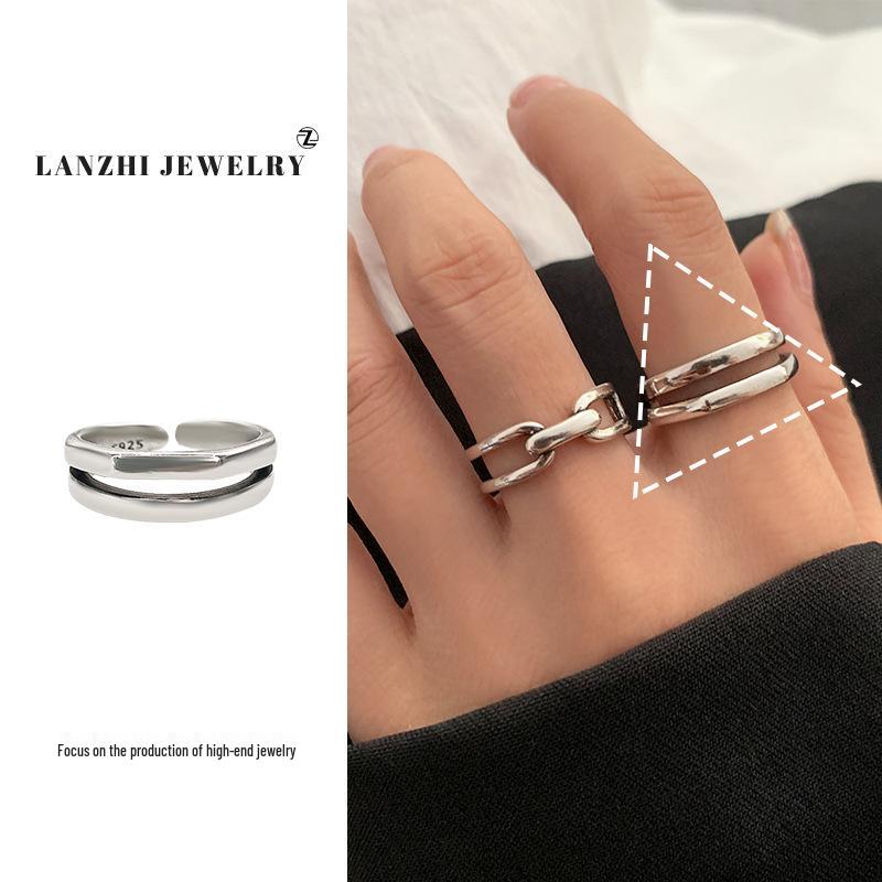 Inel Thai Argint pentru Femei, Stivuibil - Argint 925, Design de Nișă, Bijuterii Simple și Versatile