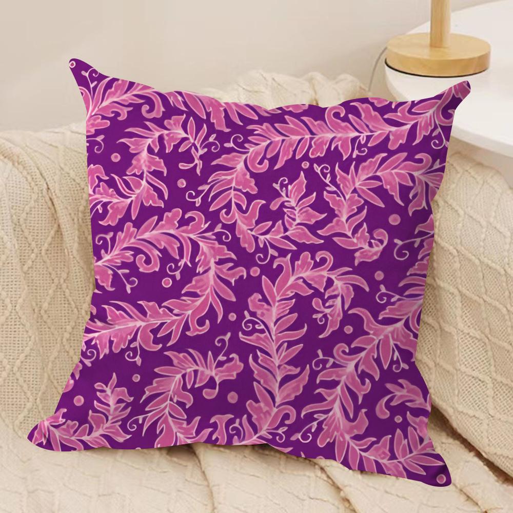 

Bohemian Style Leaves Vines Cushion Cover Short plush Doublesided Print Square Throw Pillow Covers Sofa Home Cushion Decor 30x30cm