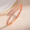 Snake-shaped Bracelet with Full Zirconium Snake Bone, One-piece Open Design, Suitable for Both Men and Women