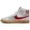 Sb Zoom Blazer Mid Premium Deconstructed White University Red Gum  Skateboard Shoes FD5113-100