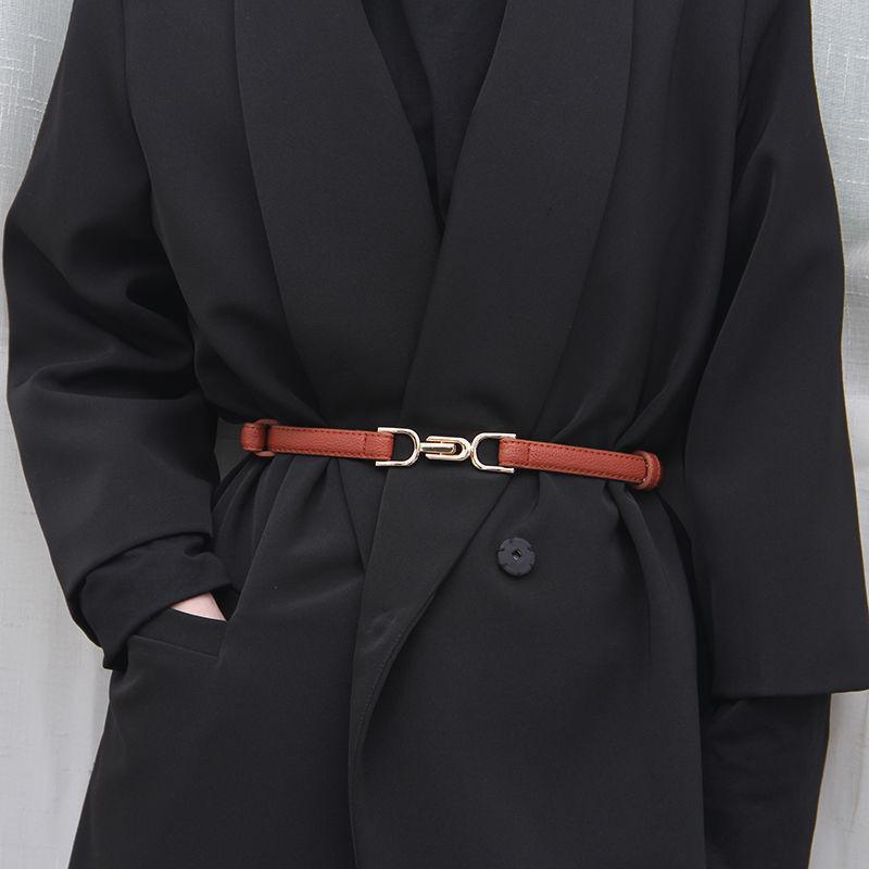 Vintage Retro Style Womens Suit Thin Belt Fashionable Versatile Accessory For Dresses And Coats