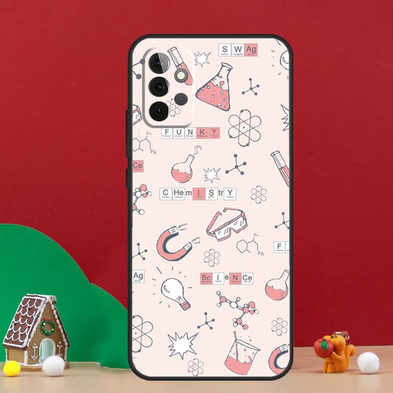 Biology and Chemistry Case For Samsung Galaxy A54 A06 A16 A26 A36 A56 A53 A32 A52 A33 A13 A55 A35 A15 A14 A34 A17