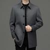 Men's Lapel Wool Blend Mid-length Business Casual Coat