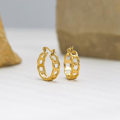 2023 New Retro Mesh Simple Titanium Steel Earrings Europe And The United States Niche Fashion Versatile Earrings High -End Earrings