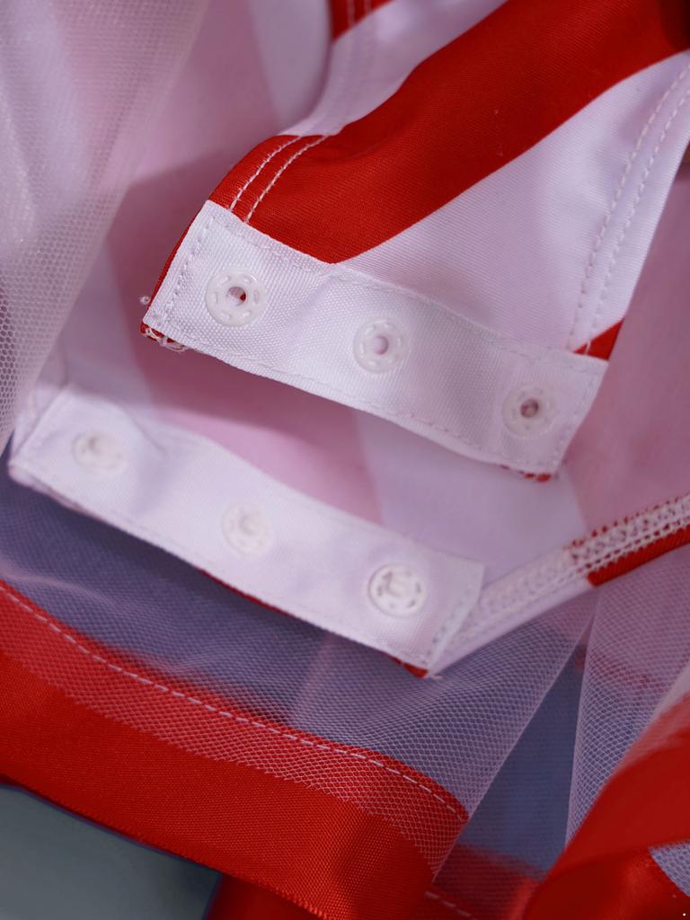 Dívčí kostým princezna Tutu trikotové šaty z cukrové třtiny Pruhovaný kostým na vánoční večírek Krasobruslařské oblečení