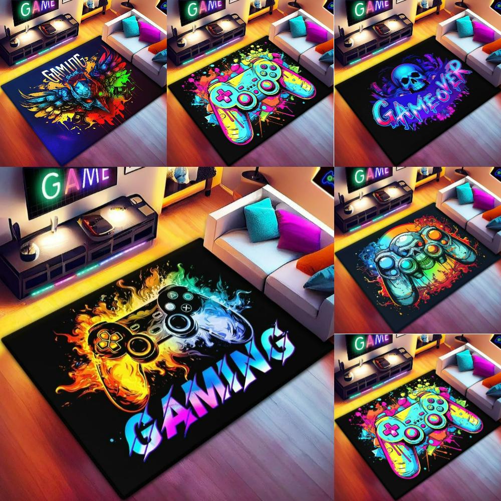 Colorful Game Carpet Boy and Girl Bedroom Gifts Living Room Bedroom, Game Player Home Decor, Teen Room Decor Rug E-sports Room
