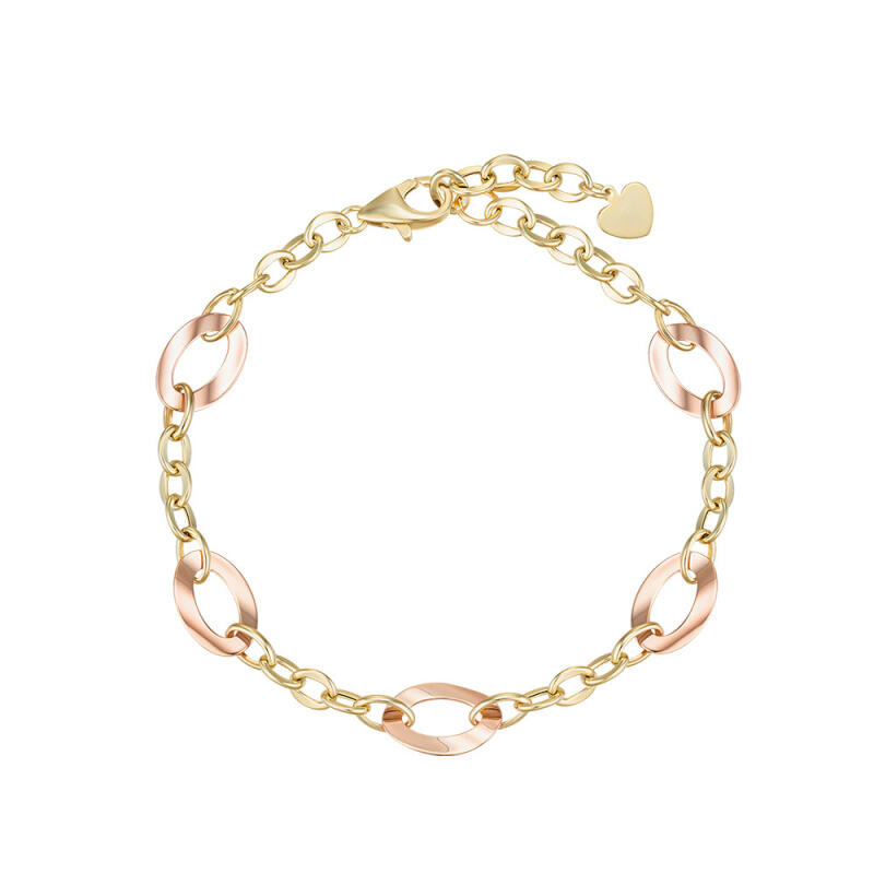 14K Gold Combination Balance Bracelet