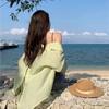 Thin Long Sleeve Sunscreen Shirt Woman Back Split Lace Up White Shirts Women Casual Loose Holiday Beach Blouse