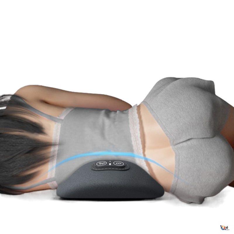 Heated Lumbar Support Massage Pillow for Sleep and Rest