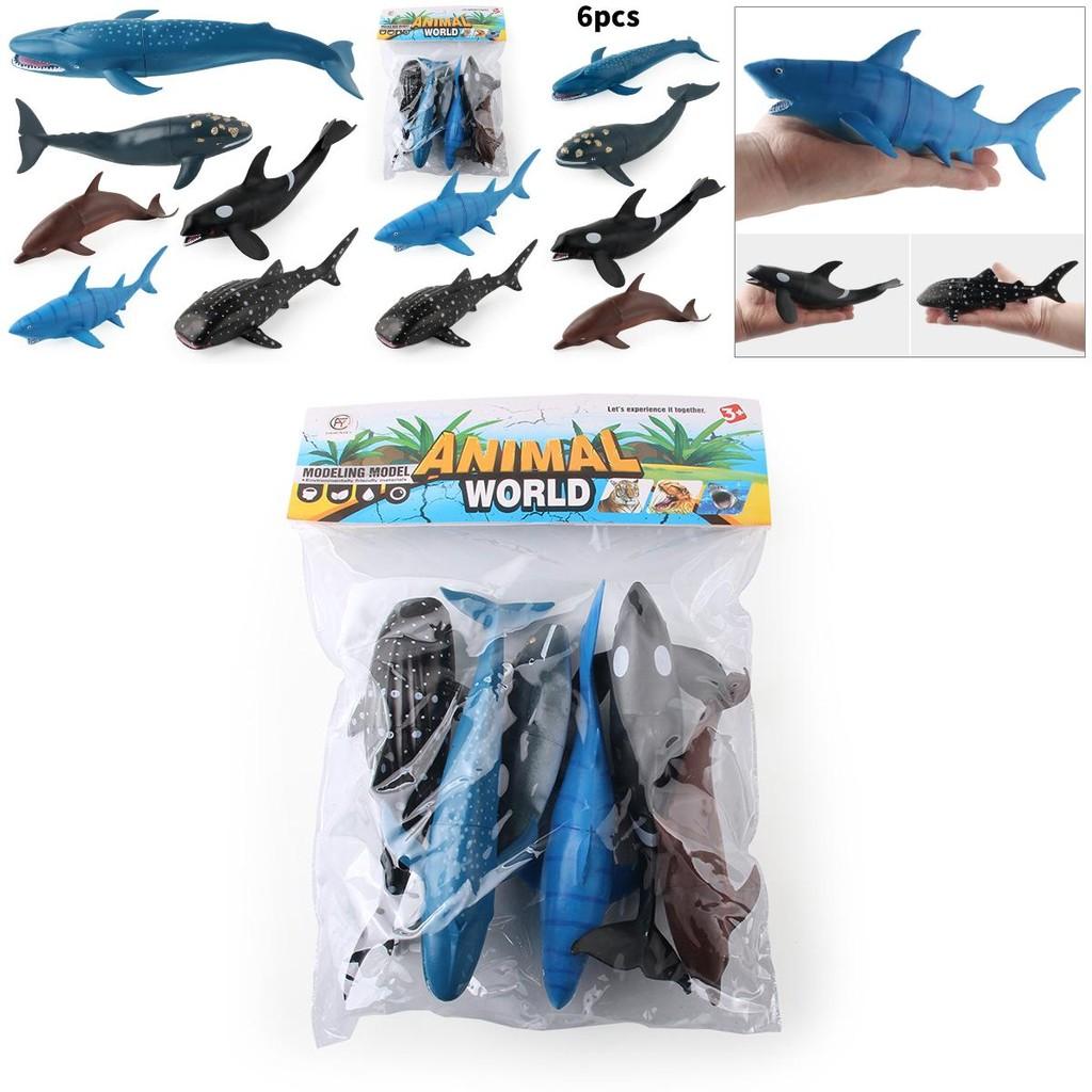Marine Animal Figurine Kit For Children With Durable Plastic Construction For Learning