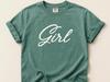 Girl Minimalist T-Shirt – Simple Script Text Tee for Women, Soft Aesthetic Everyday Shirt, Casual Feminine Style Gift