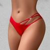 1PC Triangle Panties Breathable Underwear Mature-Fitting Hand Washable Exquisite Thin-strapped Design Daily Wear Black/Red