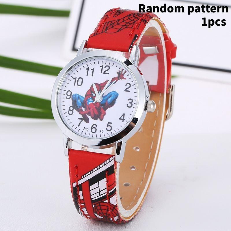 Часы Детские Человек-паук ПУ Мультяшные Современные Поклонники Подарки Универсальная Мода красный